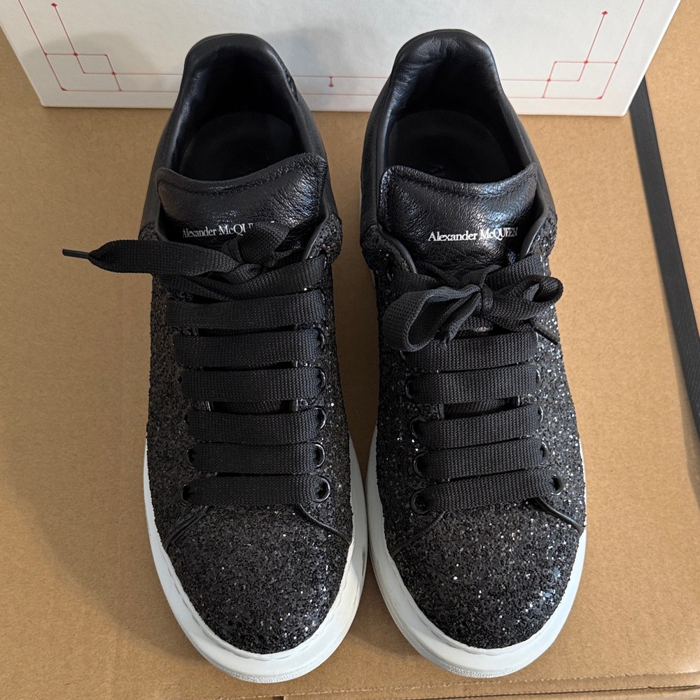 Alexander McQueen Black Sparkle Sneakers - Picture 5 of 7